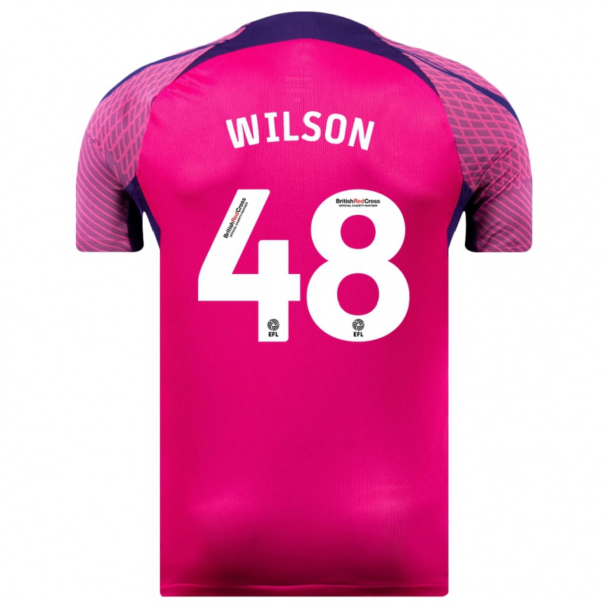 Kids Football Callum Wilson #48 Purple Away Jersey 2023/24 T-Shirt