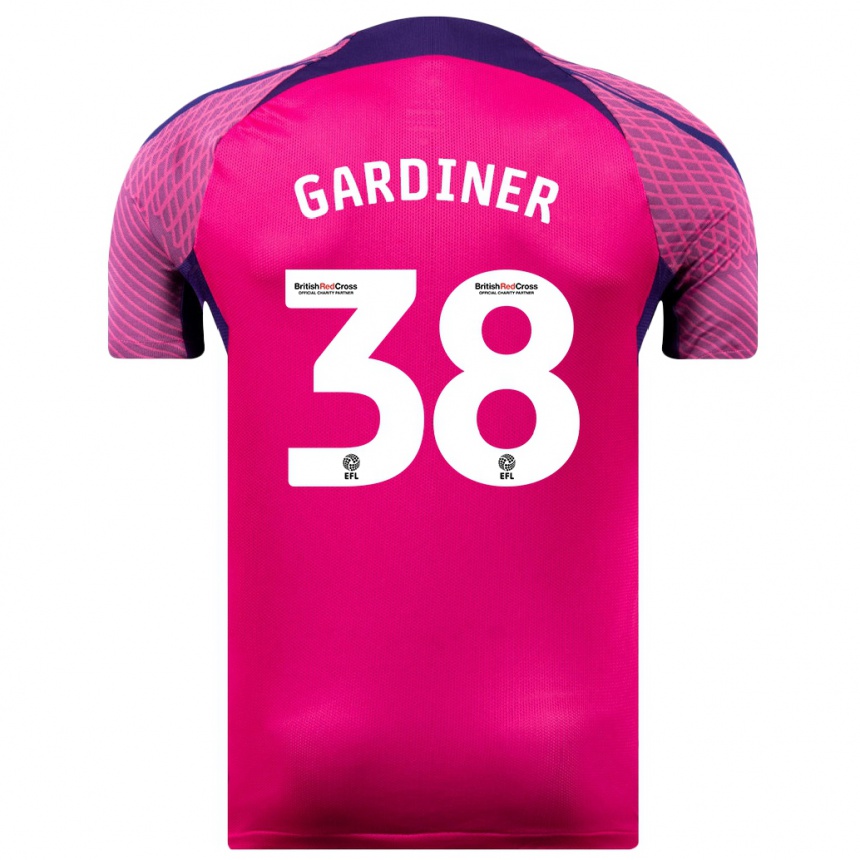 Kids Football Harry Gardiner #38 Purple Away Jersey 2023/24 T-Shirt