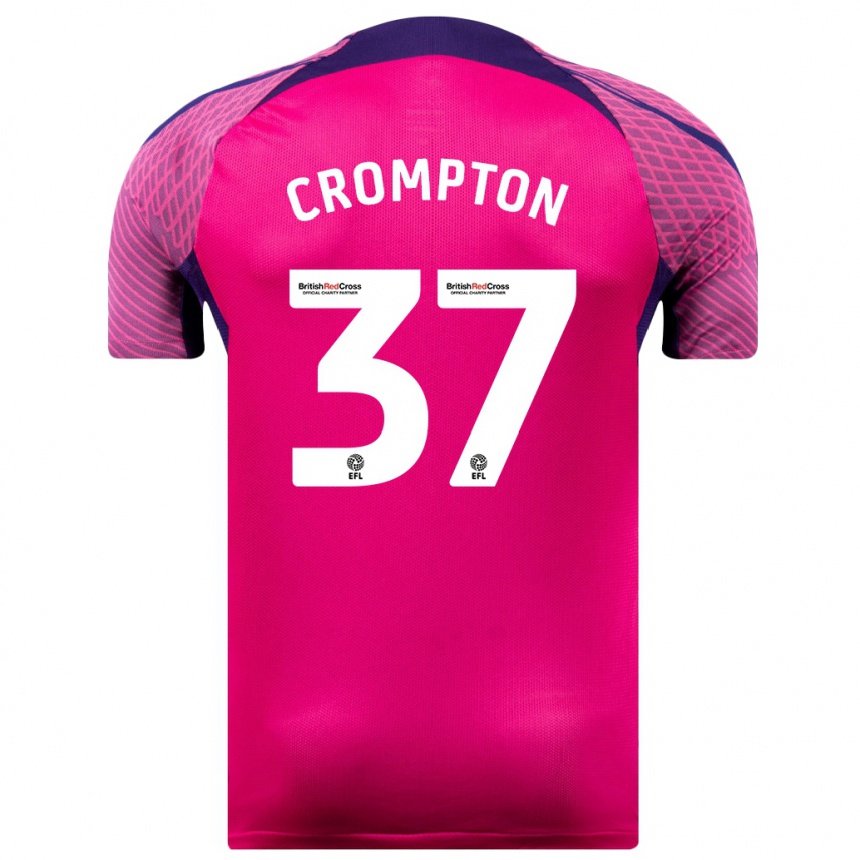 Kids Football Ben Crompton #37 Purple Away Jersey 2023/24 T-Shirt