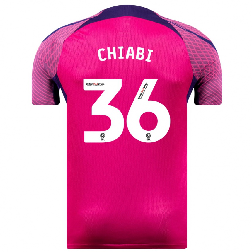 Kids Football Tom Chiabi #36 Purple Away Jersey 2023/24 T-Shirt