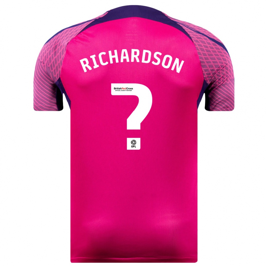 Kids Football Adam Richardson #0 Purple Away Jersey 2023/24 T-Shirt