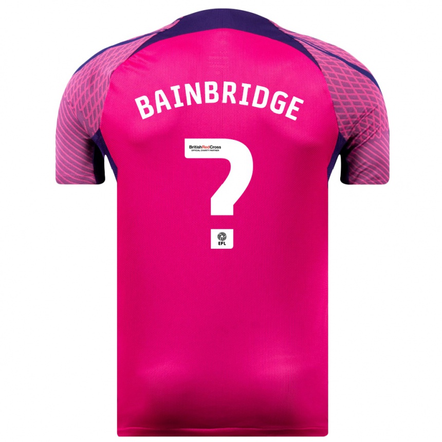 Kids Football Oliver Bainbridge #0 Purple Away Jersey 2023/24 T-Shirt