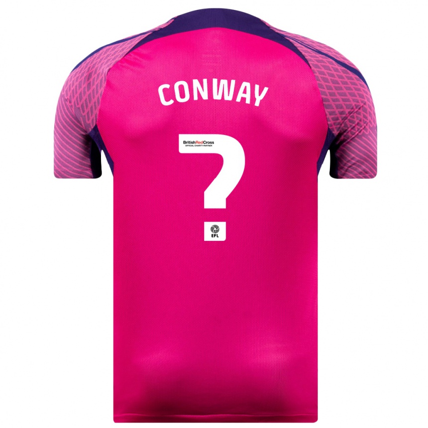 Kids Football Monty Conway #0 Purple Away Jersey 2023/24 T-Shirt