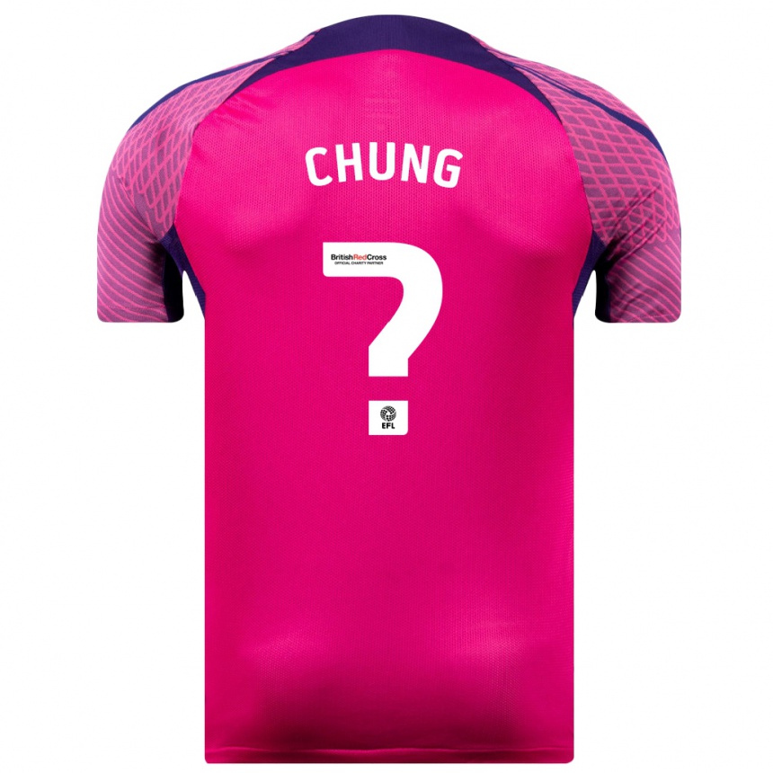 Kids Football Aaron Chung #0 Purple Away Jersey 2023/24 T-Shirt