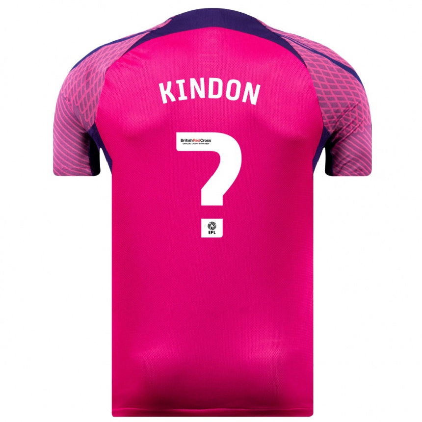 Kids Football Ben Kindon #0 Purple Away Jersey 2023/24 T-Shirt