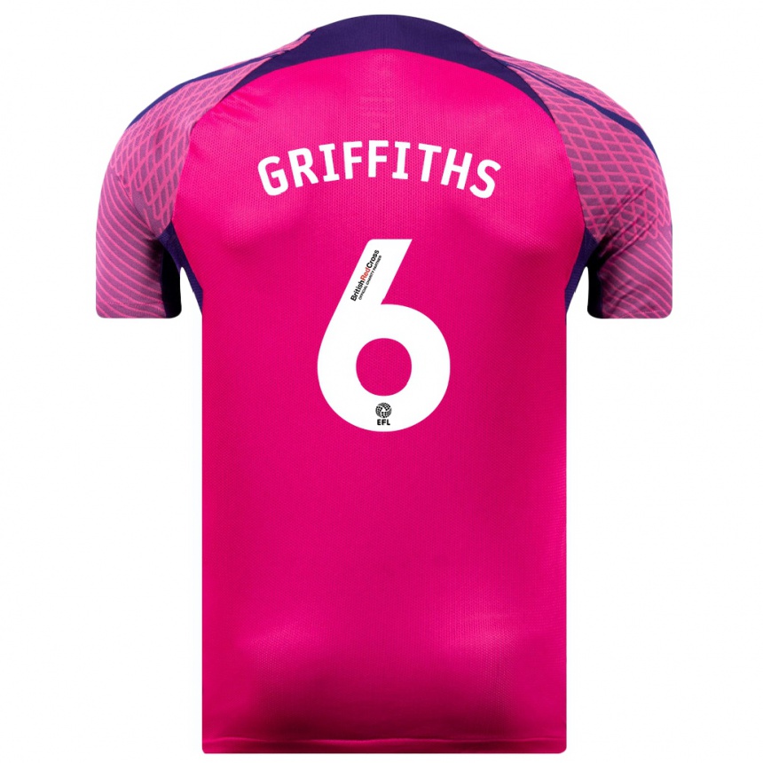 Kids Football Louise Griffiths #6 Purple Away Jersey 2023/24 T-Shirt