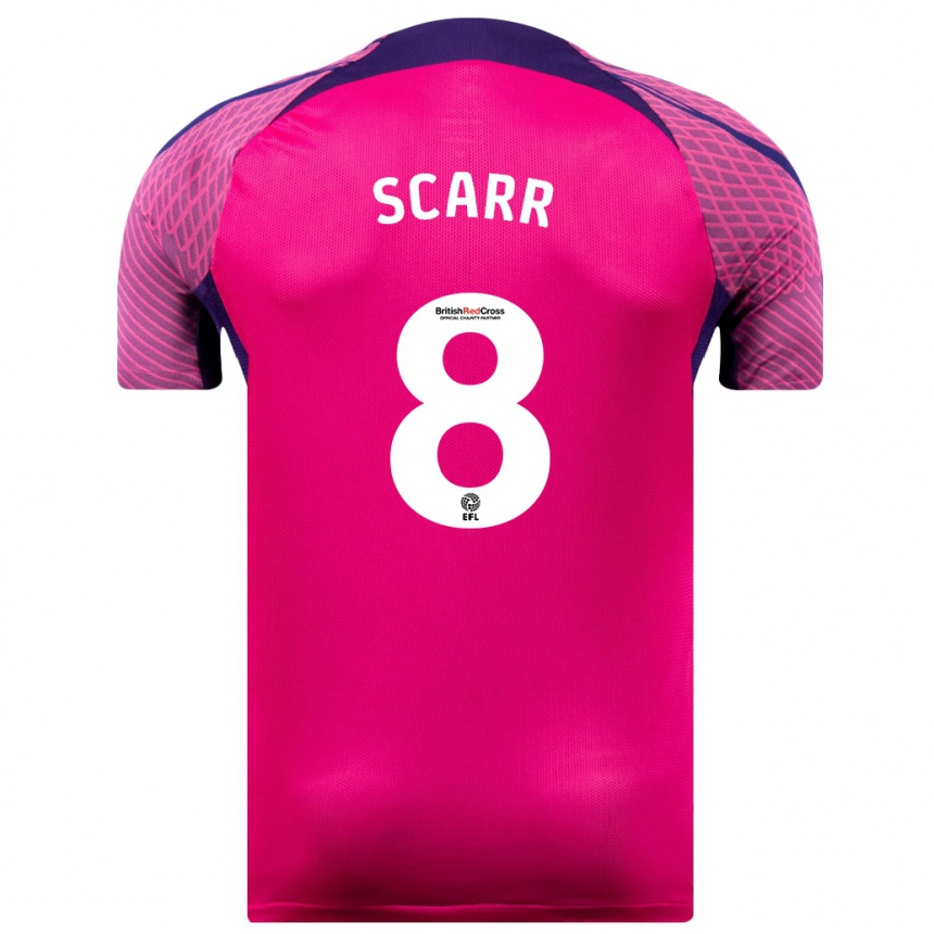 Kids Football Emily Scarr #8 Purple Away Jersey 2023/24 T-Shirt