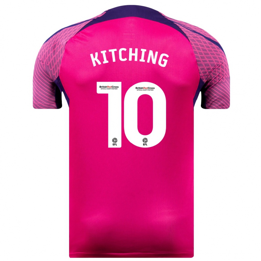 Kids Football Katie Kitching #10 Purple Away Jersey 2023/24 T-Shirt