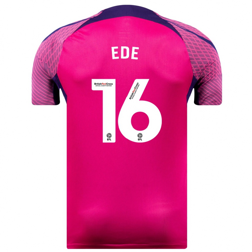 Kids Football Grace Ede #16 Purple Away Jersey 2023/24 T-Shirt