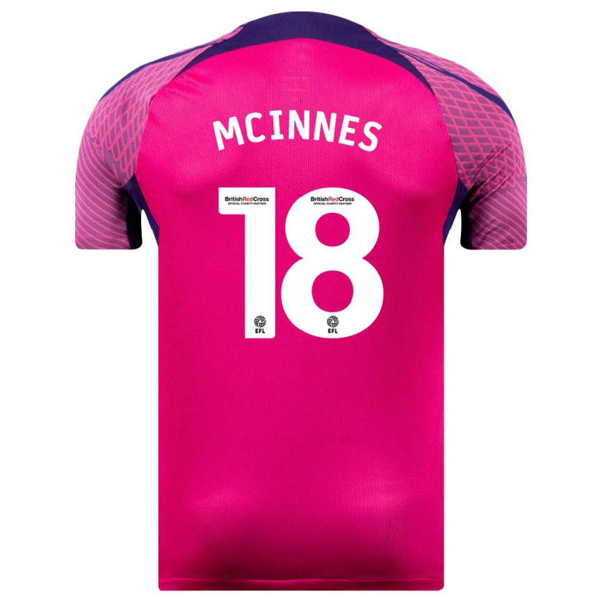 Kids Football Libby Mcinnes #18 Purple Away Jersey 2023/24 T-Shirt