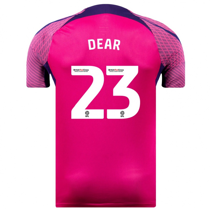 Kids Football Jenna Dear #23 Purple Away Jersey 2023/24 T-Shirt