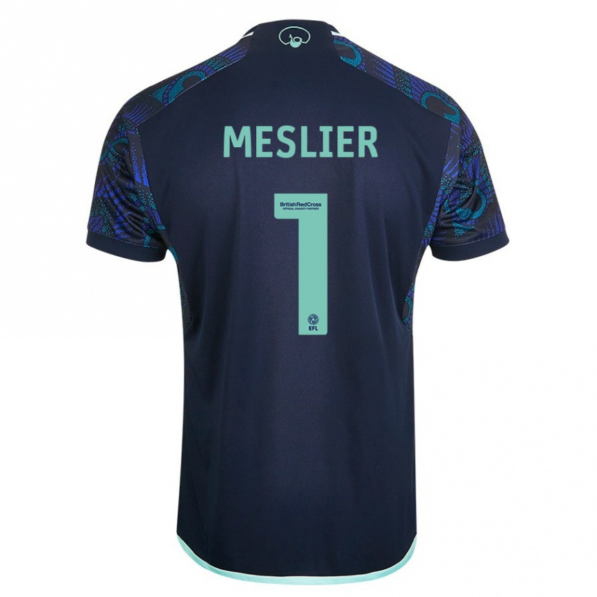 Kids Football Illan Meslier #1 Blue Away Jersey 2023/24 T-Shirt