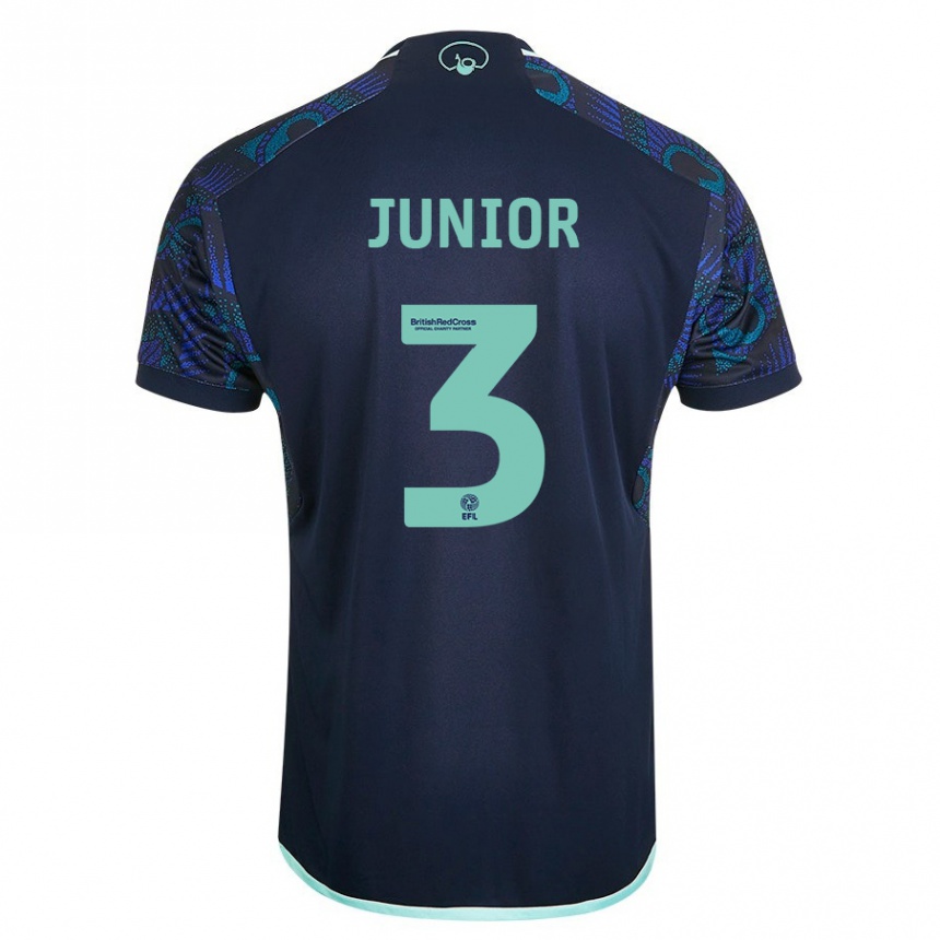 Kids Football Junior Firpo #3 Blue Away Jersey 2023/24 T-Shirt