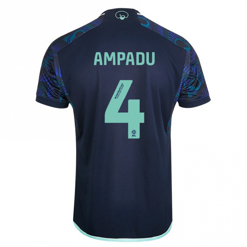 Kids Football Ethan Ampadu #4 Blue Away Jersey 2023/24 T-Shirt