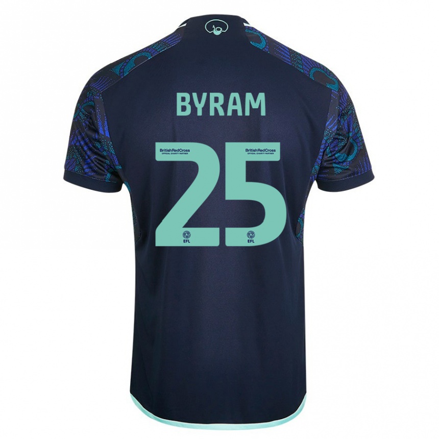 Kids Football Sam Byram #25 Blue Away Jersey 2023/24 T-Shirt