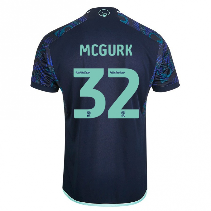 Kids Football Sean Mcgurk #32 Blue Away Jersey 2023/24 T-Shirt