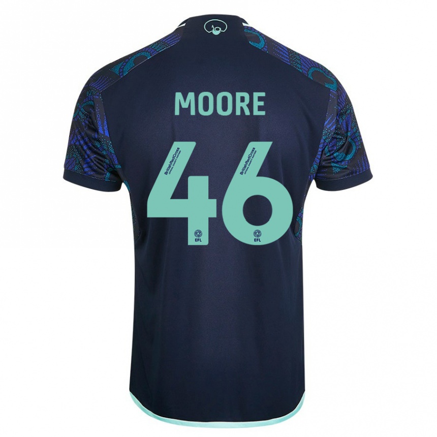 Kids Football Kris Moore #46 Blue Away Jersey 2023/24 T-Shirt