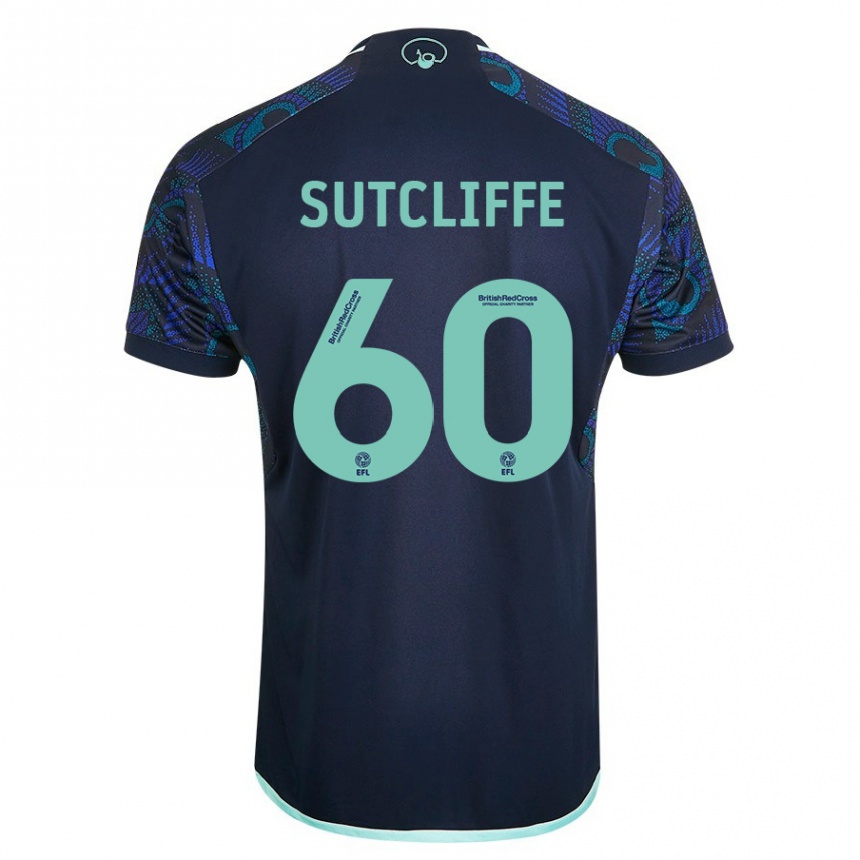 Kids Football Harvey Sutcliffe #60 Blue Away Jersey 2023/24 T-Shirt