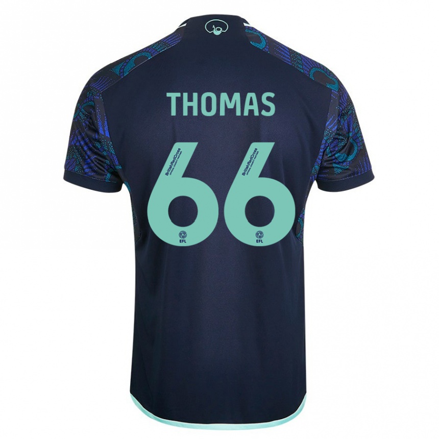 Kids Football Luca Thomas #66 Blue Away Jersey 2023/24 T-Shirt