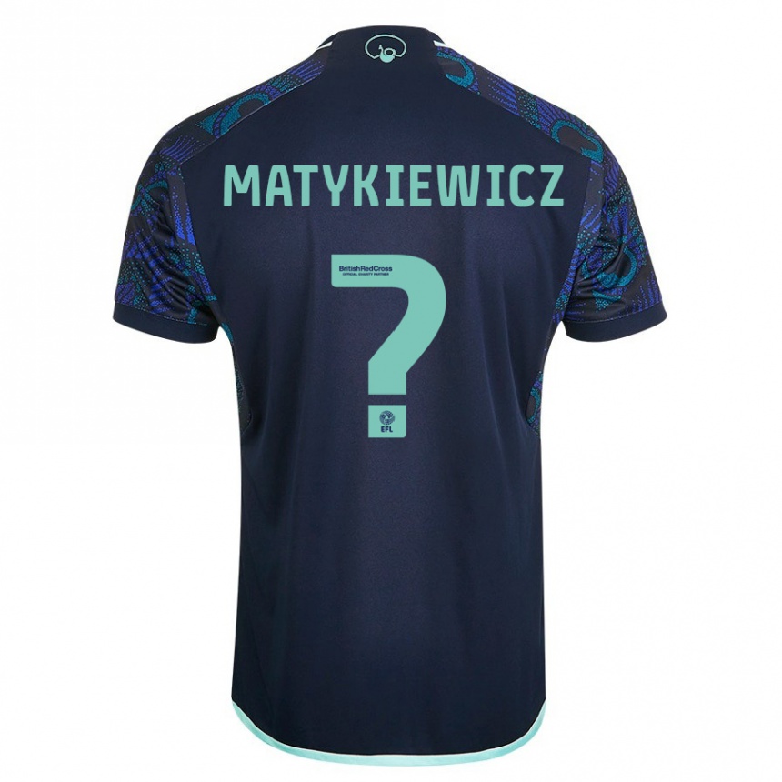 Kids Football Luke Matykiewicz #0 Blue Away Jersey 2023/24 T-Shirt