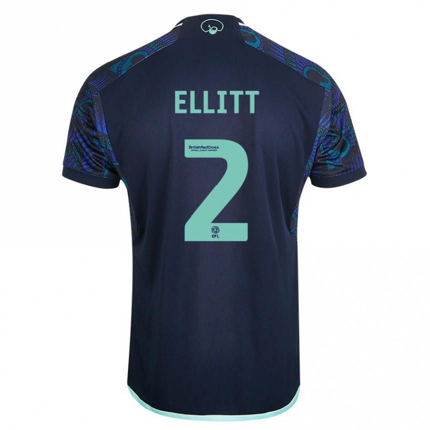 Kids Football Izzy Ellitt #2 Blue Away Jersey 2023/24 T-Shirt