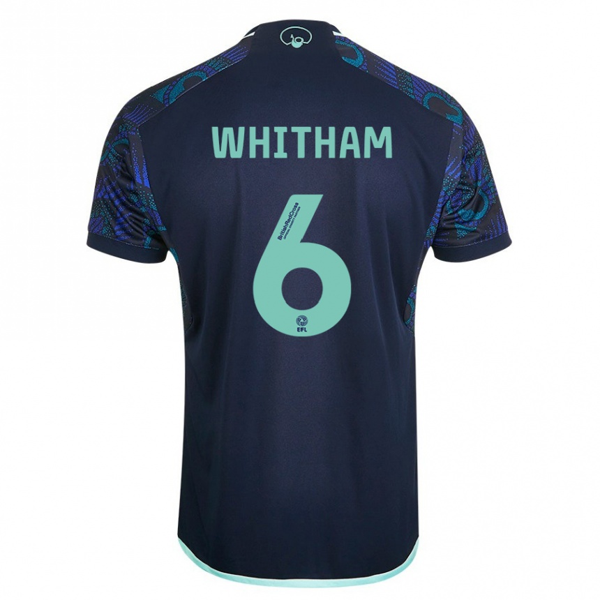 Kids Football Danielle Whitham #6 Blue Away Jersey 2023/24 T-Shirt