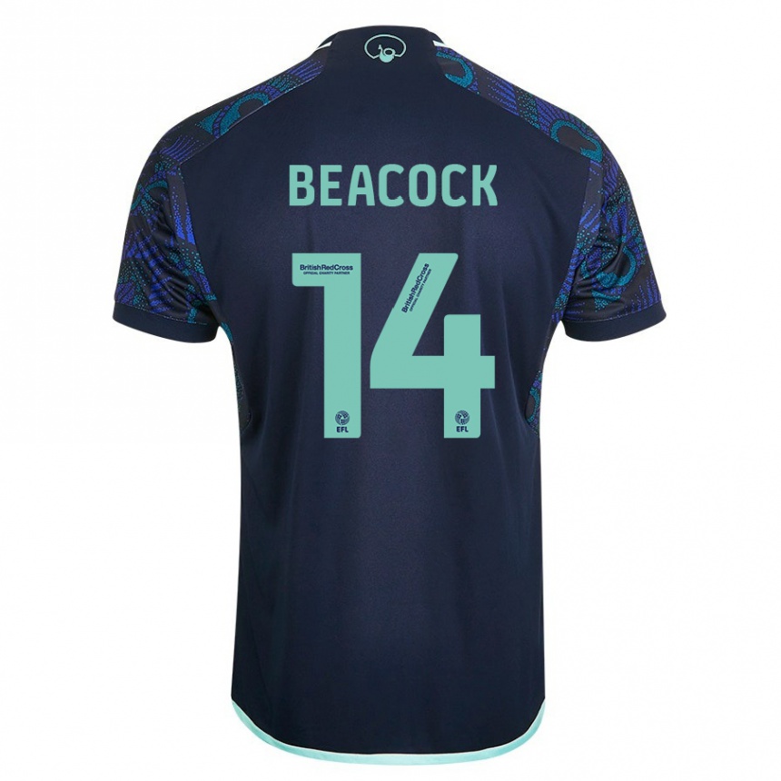 Kids Football Molly Beacock #14 Blue Away Jersey 2023/24 T-Shirt