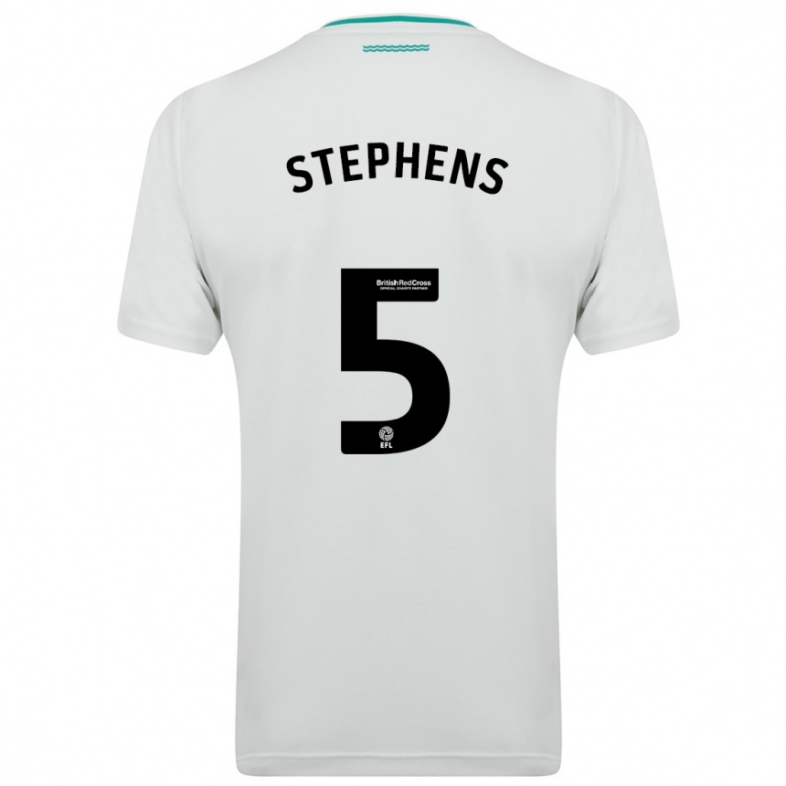 Kids Football Jack Stephens #5 White Away Jersey 2023/24 T-Shirt