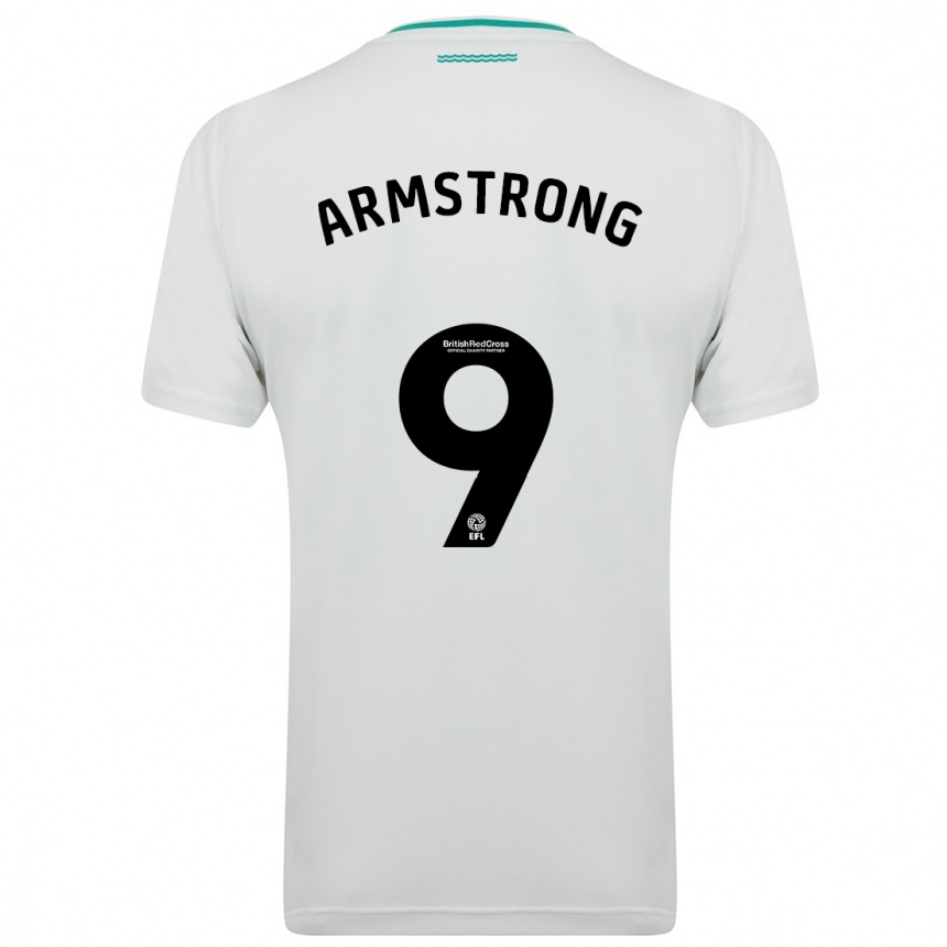 Kids Football Adam Armstrong #9 White Away Jersey 2023/24 T-Shirt