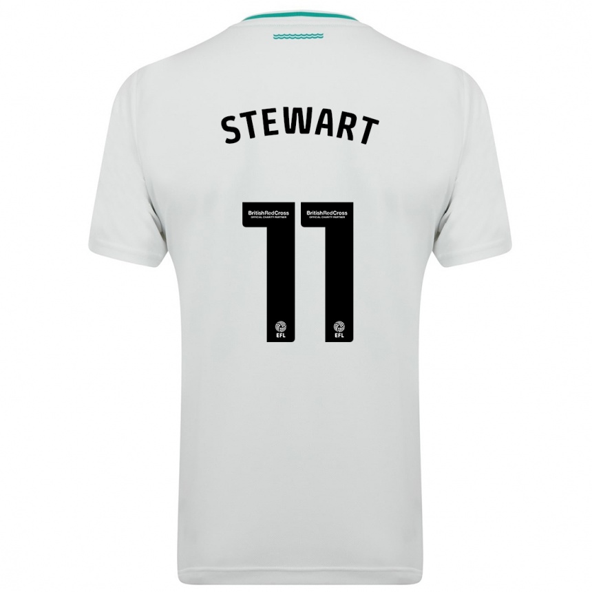 Kids Football Ross Stewart #11 White Away Jersey 2023/24 T-Shirt