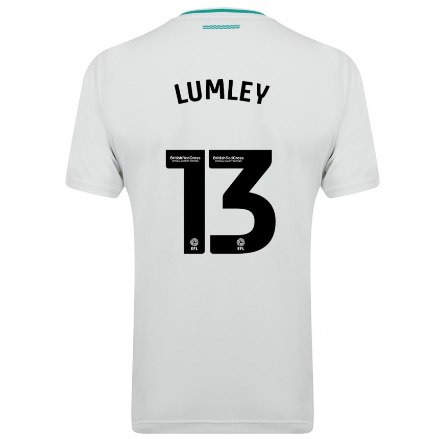 Kids Football Joe Lumley #13 White Away Jersey 2023/24 T-Shirt