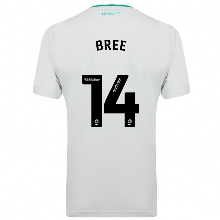 Kids Football James Bree #14 White Away Jersey 2023/24 T-Shirt