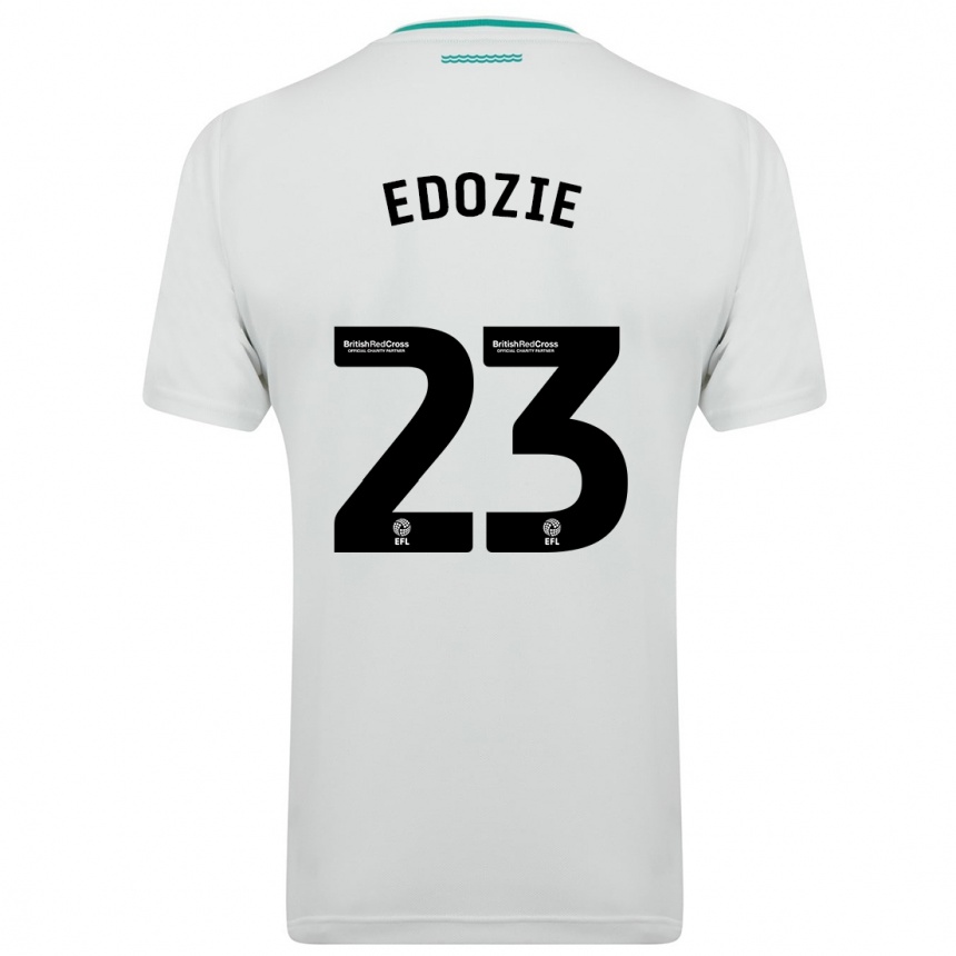 Kids Football Samuel Edozie #23 White Away Jersey 2023/24 T-Shirt