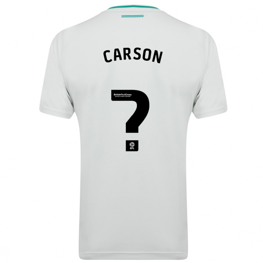 Kids Football Matty Carson #0 White Away Jersey 2023/24 T-Shirt