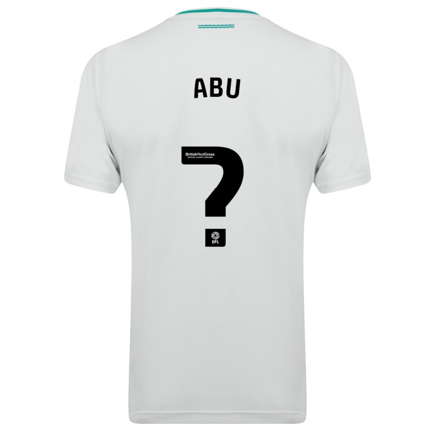 Kids Football Derrick Abu #0 White Away Jersey 2023/24 T-Shirt