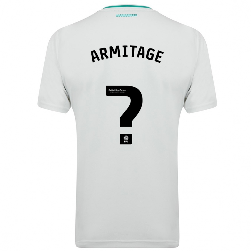 Kids Football Will Armitage #0 White Away Jersey 2023/24 T-Shirt