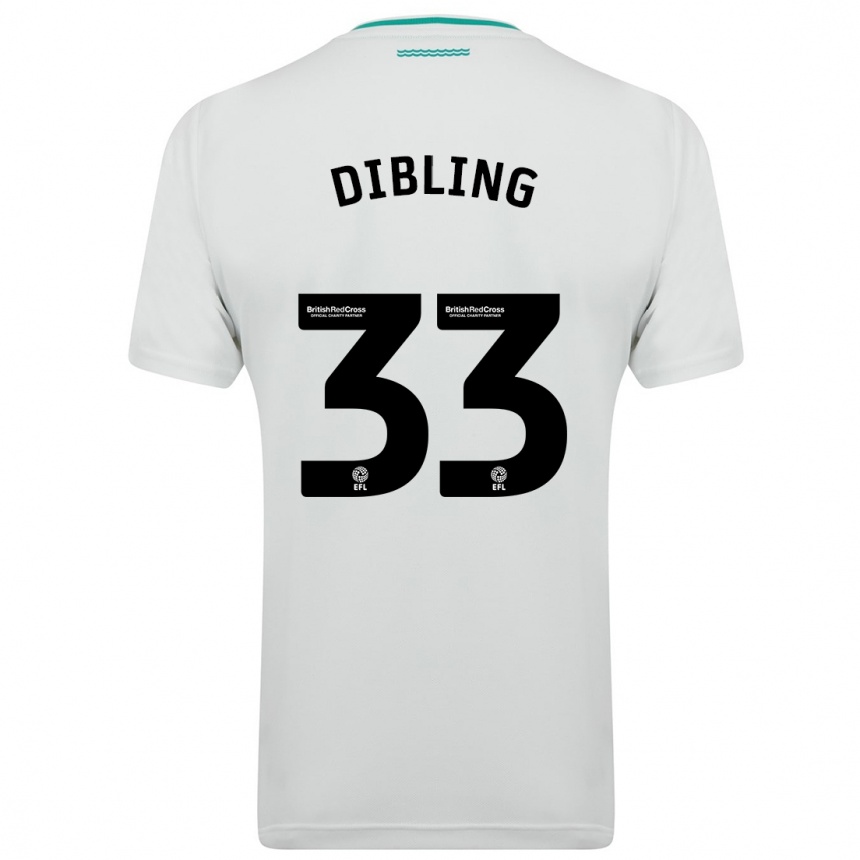 Kids Football Tyler Dibling #33 White Away Jersey 2023/24 T-Shirt