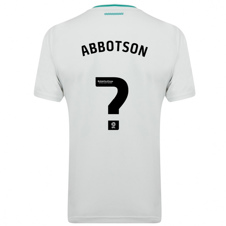 Kids Football Oscar Abbotson #0 White Away Jersey 2023/24 T-Shirt