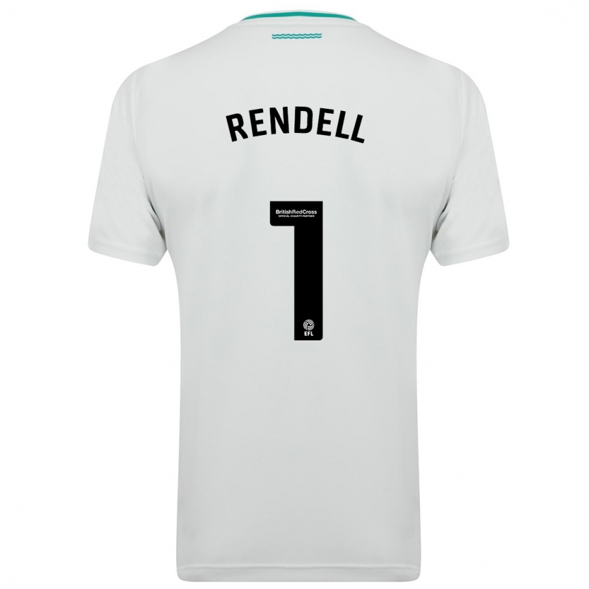 Kids Football Kayla Rendell #1 White Away Jersey 2023/24 T-Shirt