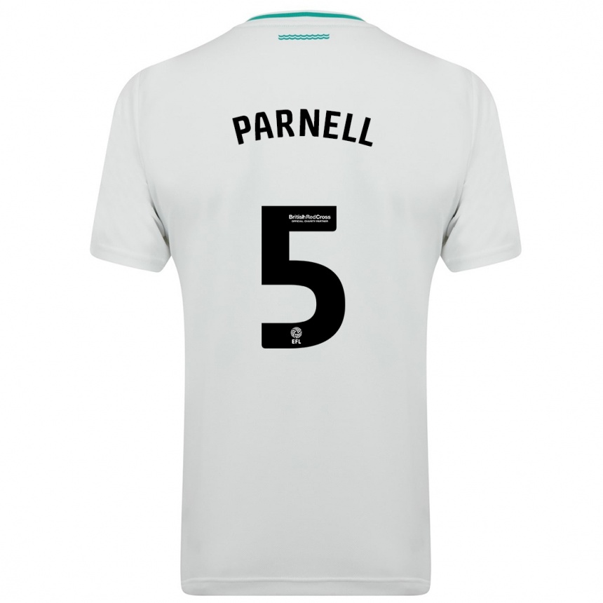 Kids Football Rosanna Parnell #5 White Away Jersey 2023/24 T-Shirt