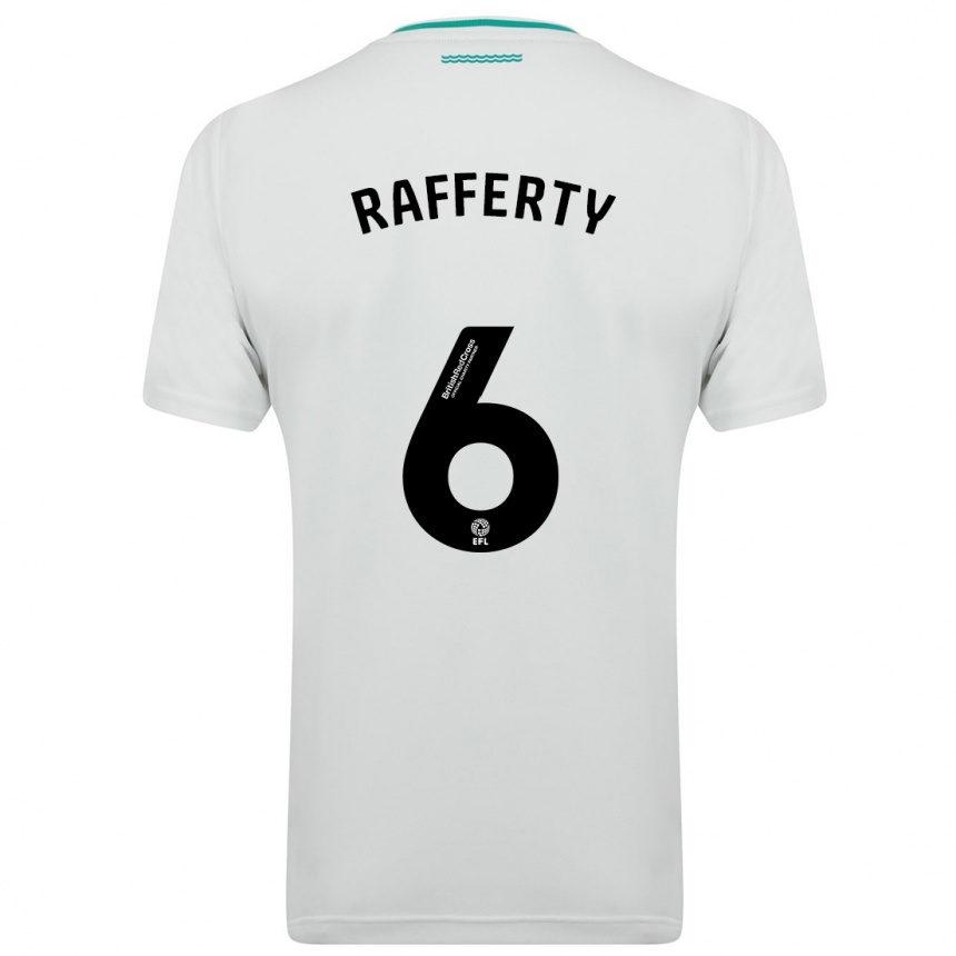 Kids Football Laura Rafferty #6 White Away Jersey 2023/24 T-Shirt