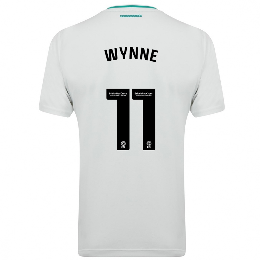 Kids Football Megan Wynne #11 White Away Jersey 2023/24 T-Shirt