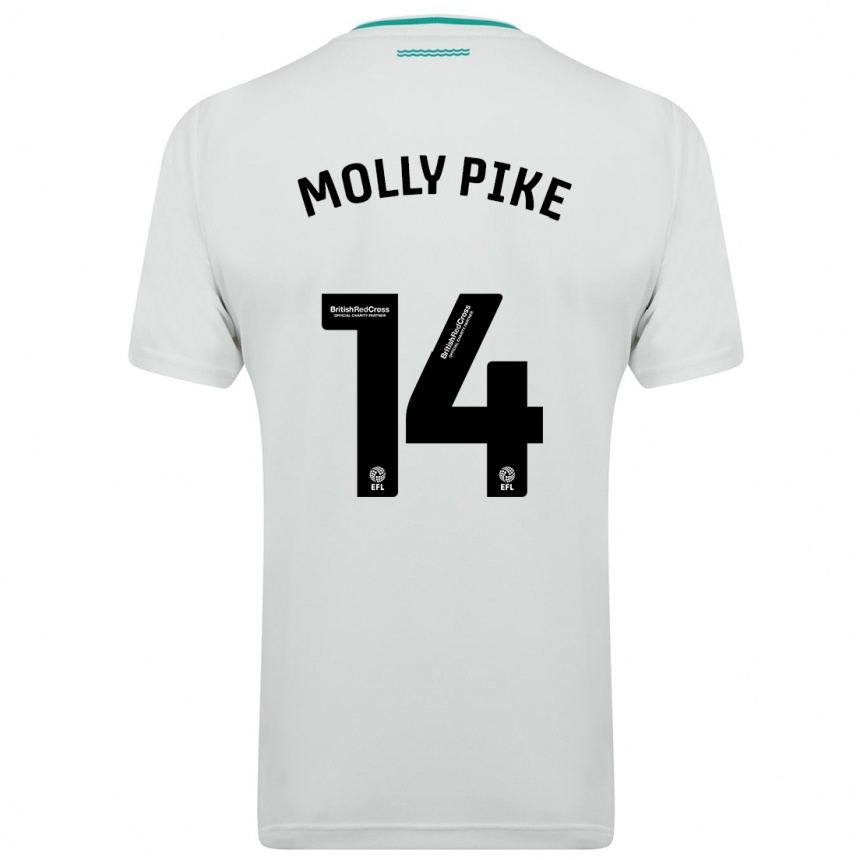 Kids Football Molly Pike #14 White Away Jersey 2023/24 T-Shirt