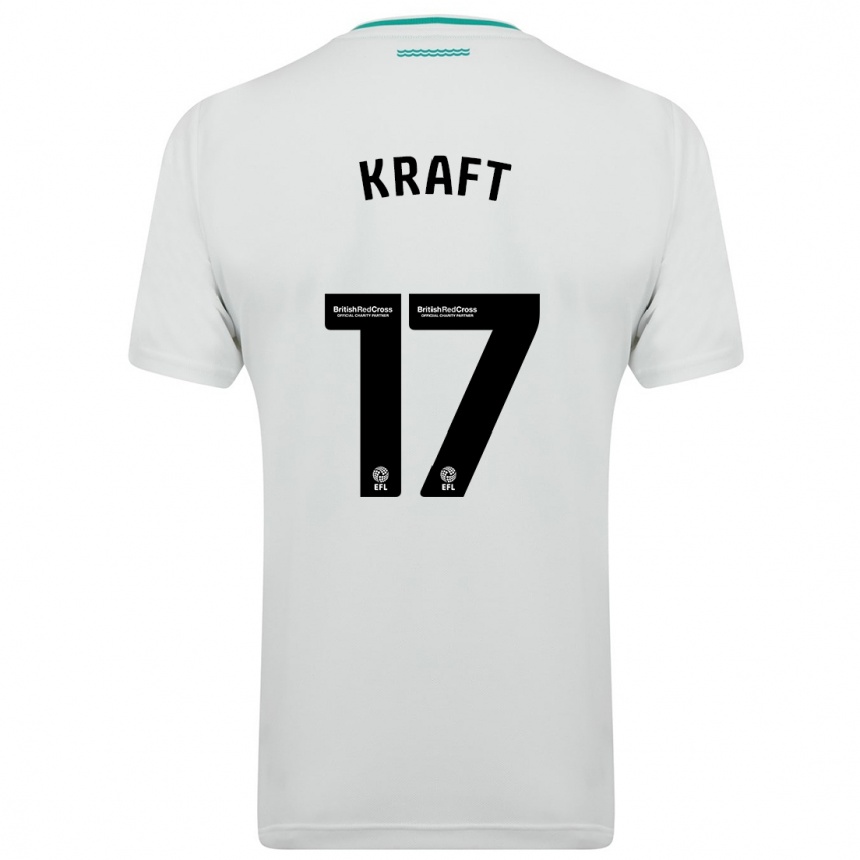 Kids Football Emily Kraft #17 White Away Jersey 2023/24 T-Shirt