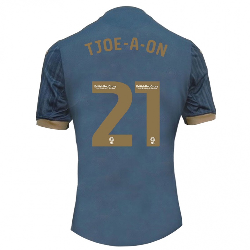 Kids Football Nathan Tjoe-A-On #21 Dark Teal Away Jersey 2023/24 T-Shirt