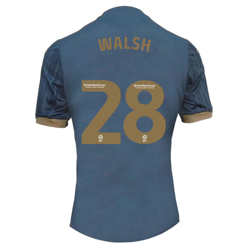 Kids Football Liam Walsh #28 Dark Teal Away Jersey 2023/24 T-Shirt