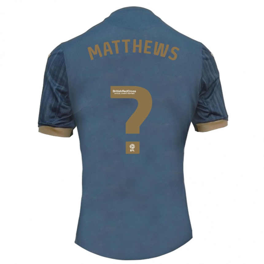 Kids Football Archie Matthews #0 Dark Teal Away Jersey 2023/24 T-Shirt