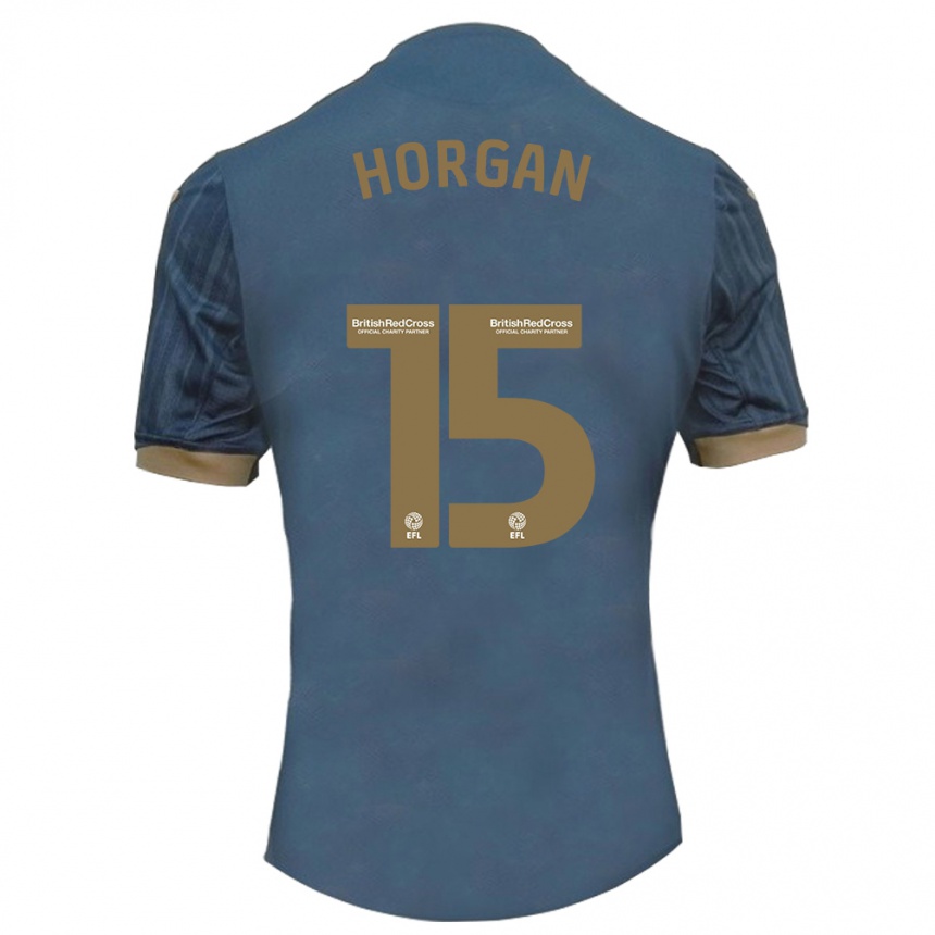 Kids Football Gwenan Horgan #15 Dark Teal Away Jersey 2023/24 T-Shirt