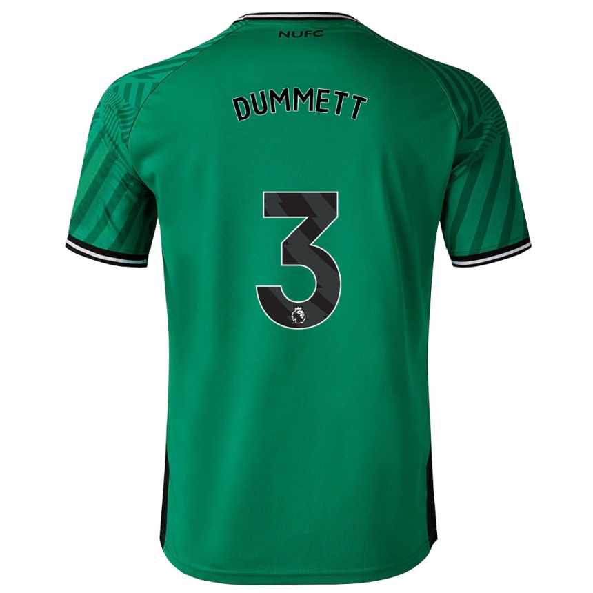 Kids Football Paul Dummett #3 Green Away Jersey 2023/24 T-Shirt