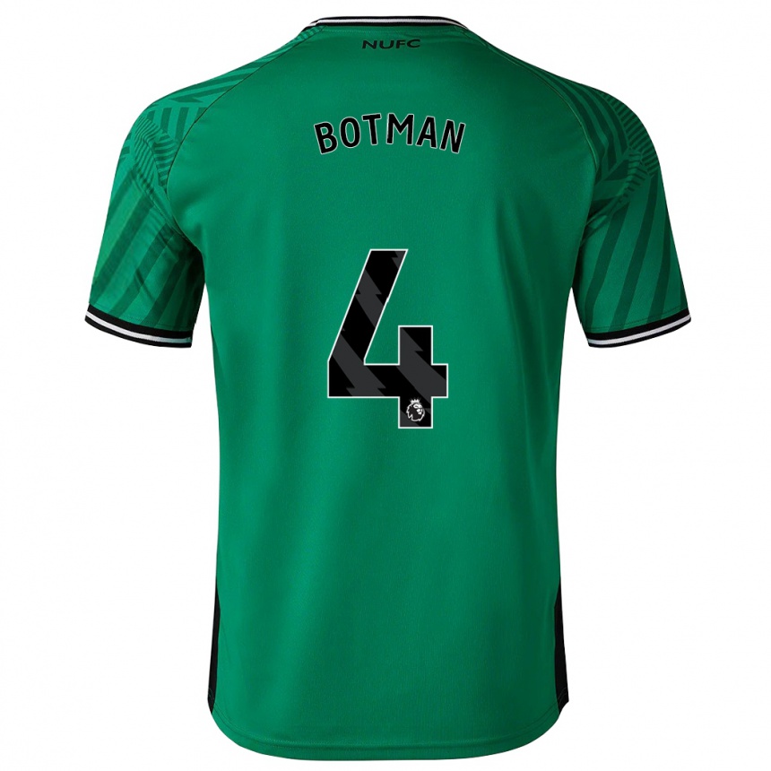 Kids Football Sven Botman #4 Green Away Jersey 2023/24 T-Shirt